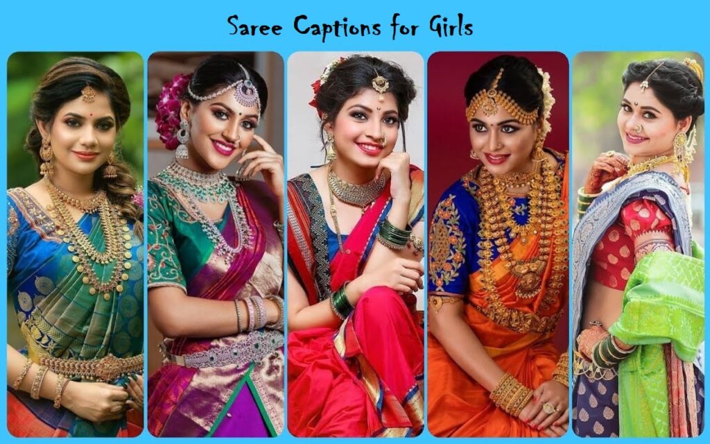 saree captions for girls